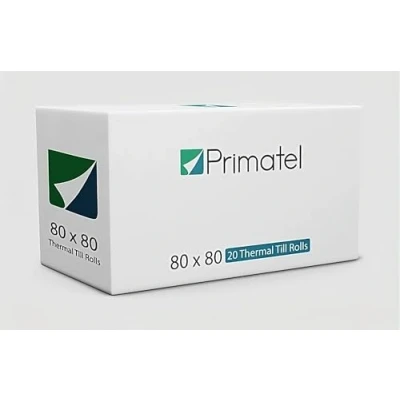 Image of 80 x Thermal Till Roll Epos Receipt Paper 1 Box 20 Rolls 12.7mm Core 80x78 Fit Epson M129H