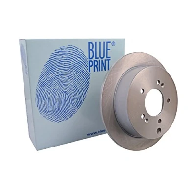 Image of 584112Y300, 584113A300 Brake disc BLUE PRINT ADG04345 Rear Axle 284mm 10mm 5 Hole 114mm solid Coated HYUNDAI: ix35, SANTA FE 2, Tucson