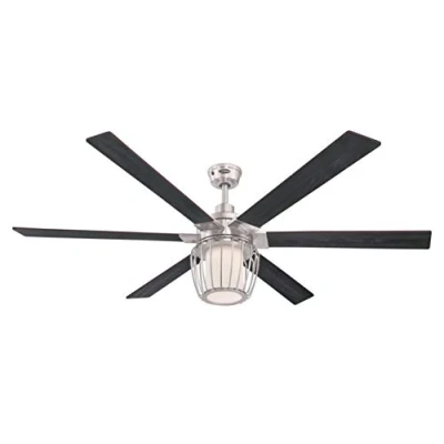 Image of Westinghouse Lighting Ceiling Fan, Metal, Brushed Nickel, 7225040