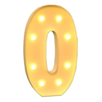 Image of 120cm 4ft Large Decorative LED Light Up Letter O, Marquee Sign, Mosaic Letters for Balloons Birthday Wedding Party Valentine&#039;s Day