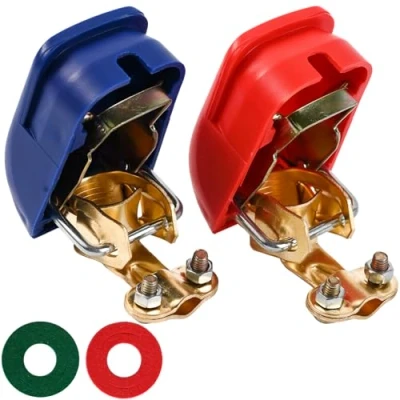 Image of Battery Terminal Clamp, Car Clamps Pole Terminals Connector for Caravan Motorhome Boat (1 Pair)