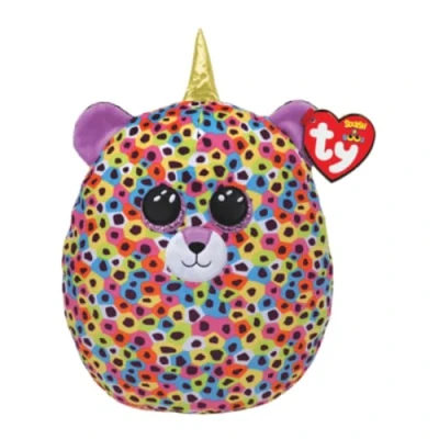 Image of Ty UK Ltd 2007556 Giselle Squishaboo 10&quot; Leopard kuscheliges Kissen, Multicolor