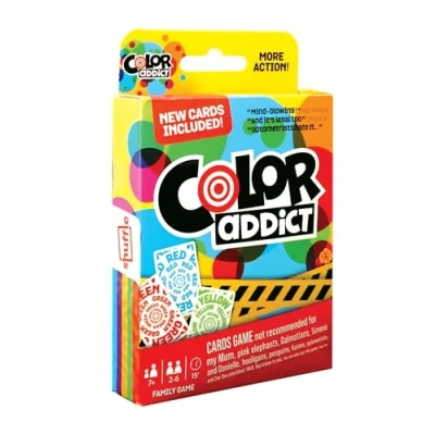 Image of Shuffle Color Addict Card Game 110 Double Sided Colour Cards, For 2 6 Players, Fast Paced Family Fun, Great Gift Kids Ages 7+