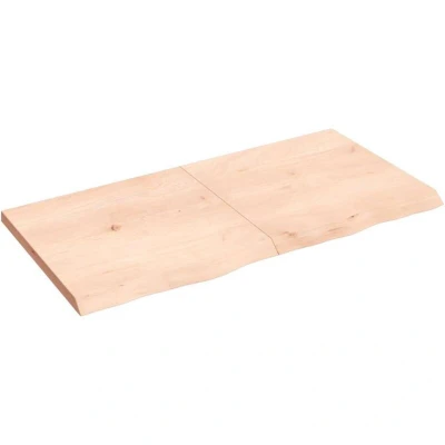 Image of vidaXL Table Top 120x60x(2 4) cm Untreated Solid Wood Oak