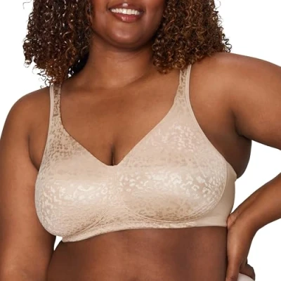 Image of PLAYTEX Women&#039;s 18 Hour Ultimate Lift Wireless Full Coverage Bra, Single Or 2 Pack, Opaque, Almond Animal, 38B