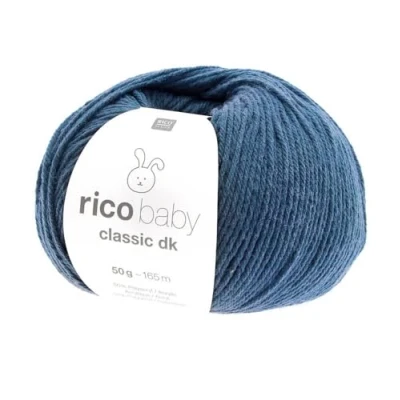 Image of Rico baby Classic DK Colour 60 dark blue, soft wool for knitting and crocheting