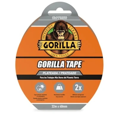 Image of Gorilla 300 American Tape 32 Metres x 48 Millimeters Silver Extra Strong Tri Layer Adhesive Multipurpose