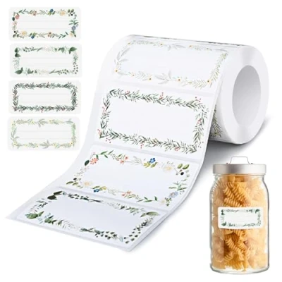 Image of AiQinu 200 pcs Labels for Jars, 7.5 * 3.5cm Jam Jar Self Adhesive,Jar Labels,Removable Stickers Bottle Labels, Storage