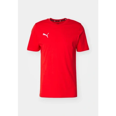 Image of Puma Teamgoal Casuals TEE Basic Tshirt, Men&#039;s, Size: Medium, Red/white