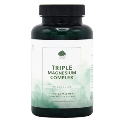 Image of Triple Magnesium Supplement Bisglycinate, Citrate &amp; Malate 74mg Elemental per Capsule 90 Vegan Capsules G&amp;G Vitamins