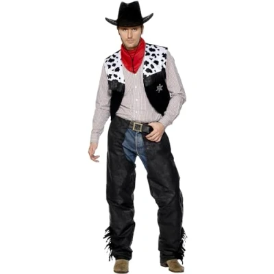 Image of Smiffys Cowboy Costume, Black, M Size 38 40