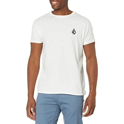 Image of Volcom Men&#039;s Blaquedout Short Sleeve Tee T Shirt, White, XL