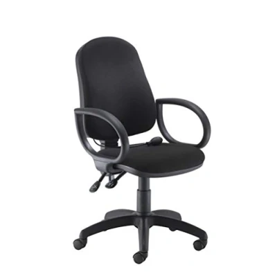 Image of Office Hippo Desk Chair, Ergonomic Home &amp; Chair With Adjustable Seat, Back Lumbar Pump For Comfort Support, Computer Fixed Arms Daily Use Black