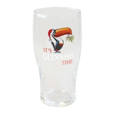 Image of Shamrock Gift Company Guinness Single Pint Glass (Guinness Christmas Toucan Glass)
