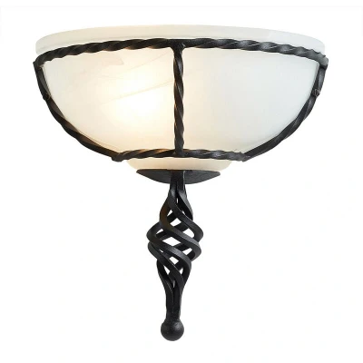 Image of Pembroke 1 Light Indoor Wall Uplighters Black, E27