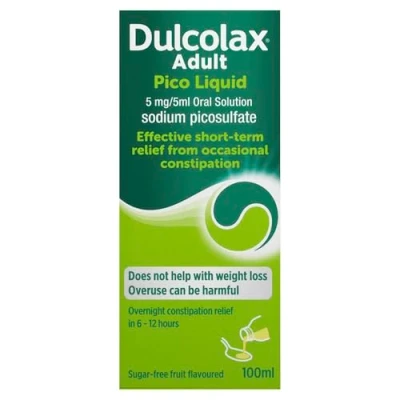Image of Dulcolax Adult Pico Liquid Constipation Relief Laxative 5mg/5ml Sodium Picosulfate Oral Solution 100ml