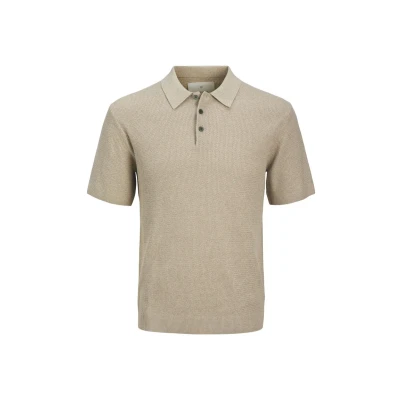 Image of Jack &amp; Jones Premium Jprcccooper Polo shirt, Men&#039;s, Size: Large, Greige