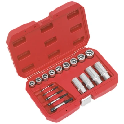 Image of Sealey Premier Bolt, Stud &amp; Screw Extractor Set 18pc
