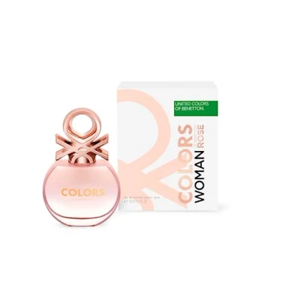 Image of Benetton Rose from United Colors, Eau de Toilette for Women Long Lasting Sensual, Young and Femenine Fragance Floral Woody Notes Ideal Day Wear 50 ml