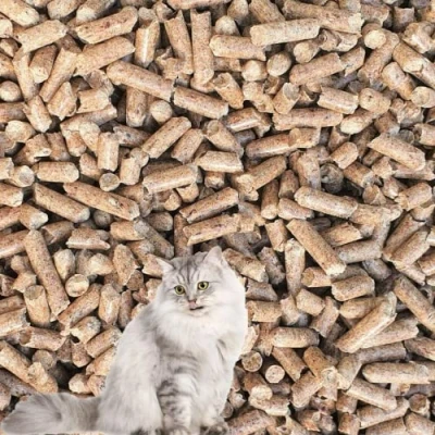 Image of Pulla Premium Cat Litter Wood Pellet Non Clumping, Ultra Absorbent, Litter, Rabbit and Poultry (30 Litre)