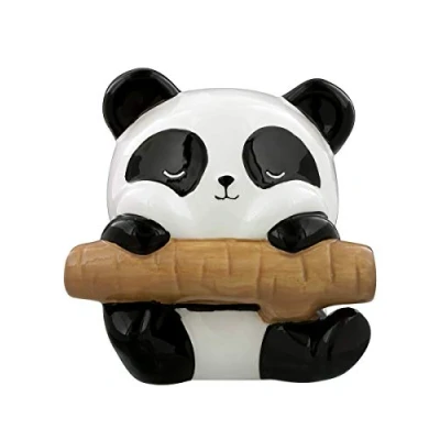 Image of Pandarama Panda On Branch Money Box Black &amp; White