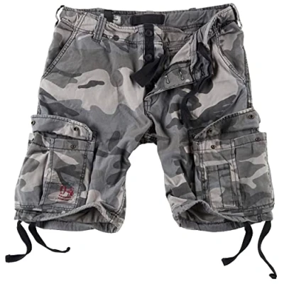 Image of Surplus Raw Vintage Airborne Herren Cargo Shorts, nightcamo, S
