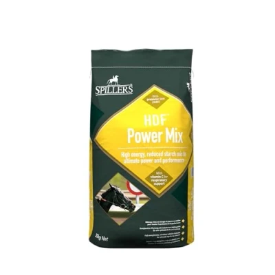 Image of SPILLERS HDF Power Mix Horse Feed, 20KG High Energy Food for Racing Reduced Starch Ultimate &amp; Performance Suitable Racehorses in Full Training