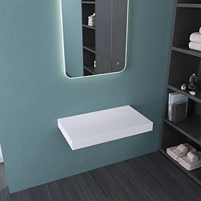 Image of Durovin Bathrooms Wall Mount Stone Resin Shelf Surface for Counter Top Basin 900mm x 480mm (WXD)