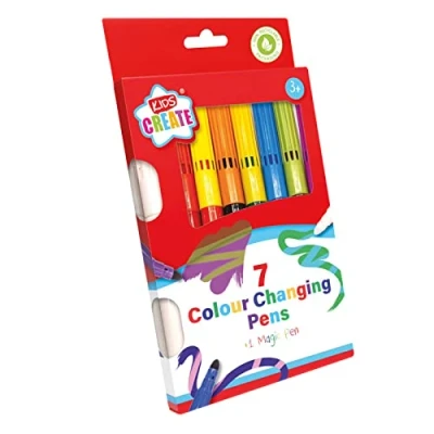 Image of Kids Create Pack 7 Assorted Colour Changing Pens With Magic Pen Arts &amp; Crafts 3+