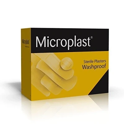 Image of Microplast Washproof Adhesive Plasters 100 Piece Set, 2.5 cm Size