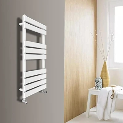 Image of Warmehaus Flat Panel Heated Towel Rail Radiator Ladder Rad 950 x 500mm Bathroom Central Heating White
