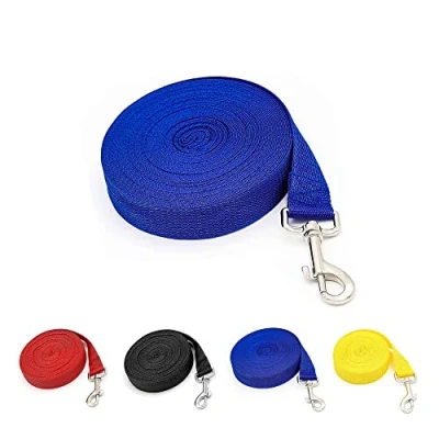 Image of Dog Training lead Leash Extra Long Line, 5m Nylon for Large, Medium &amp; Small Dogs Great Pet Recall Obedience, Running, Camping, Backyard Strong with Metal Component (Blue)