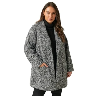 Image of EVANS Curve Boucle Formal Coat Women&#039;s Plus Size