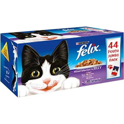 Image of Felix Cat Food Mixed Selection in Jelly, 44 x 100 g