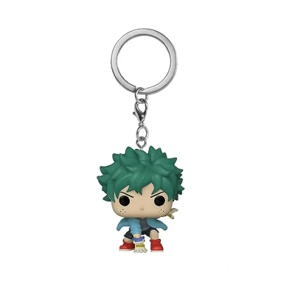Image of Funko Pop! Keychains: My Hero Academia (MHA) Izuku Midoriya Deku With Gloves Novelty Keyring Collectable Mini Figure Stocking Filler Gift Idea Official Merchandise Anime Fans