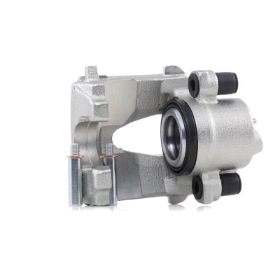 Image of 1J0615106D Brake caliper HELLA 8AN 355 789 121 Grey Cast Iron without holder VOLKSWAGEN: GOLF 4, Polo IV Hatchback, 6, AUDI: A2, A3 Sportback