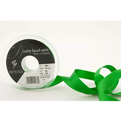 Image of Berisfords Ribbon, Emerald, 15 mm x 20 m