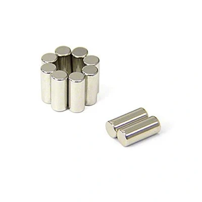 Image of Diametrically Magnetised N42 Neodymium Magnet for Providing Rotational Movement 6mm dia x 14mm thick Pack of 10