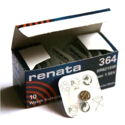 Image of 1 x Renata 364 Swiss Made Lithium Coin Cell Battery SR621SW