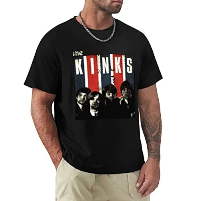 Image of The Kinks T Shirt Rock Band Pop Retro Men Tee S to 3XL Charcoal