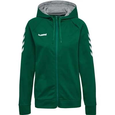 Image of hummel Hmlgo Cotton Zip Hoodie, womens, Hooded Sweatshirt, 204232 6140, Evergreen, XXL