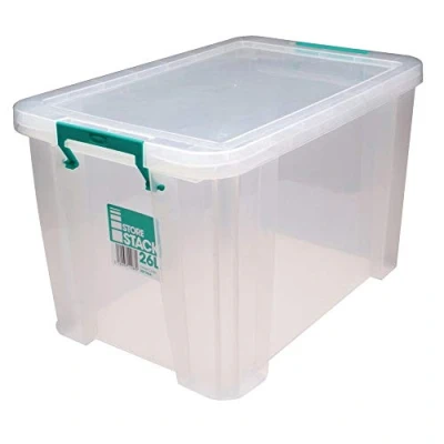 Image of StoreStack 26 Litre Storage Box W470xD300xH290mm Clear RB11088