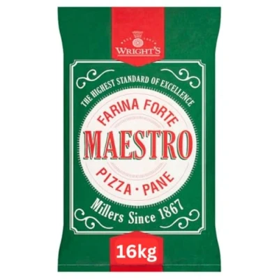 Image of Wrights Professional Pizza and Bread Flour 16kg bag Wright&#039;s Farina Forte Maestro Pane (16kg Pane)