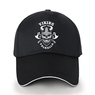 Image of FINDING CASE Men&#039;s Athletic Baseball Fitted Cap Plain for Men Classic 6 Panel Adjustable Sport Casual Sun Visor Hat (Skull 037)