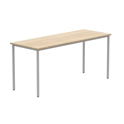 Image of Office Hippo Essentials, Sturdy &amp; Robust Computer, Stylish Home Office, Ideal Desk Table for Any Work Space, Height Adjustable Feet, 5 Year Guarantee, Canadian Oak, 160 x 60 cm