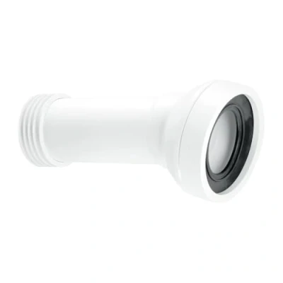 Image of McAlpine 14 Degree Angle Adjustable Length Rigid WC Connector CON7B