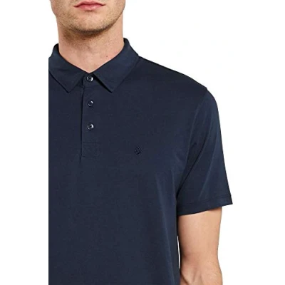 Image of Volcom Men&#039;s Wowzer Polo S/s Knit Tops, Navy, XL