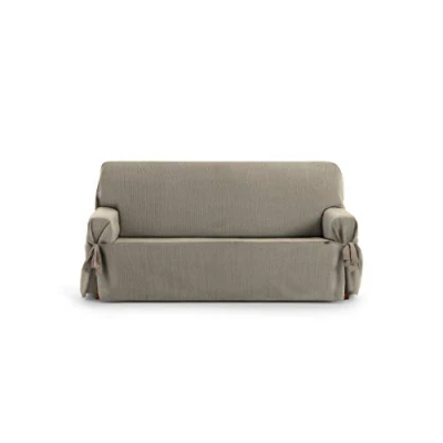 Image of Eysa Rabat adjustable universal sofa cover with ties 3 seaters color 11/vison