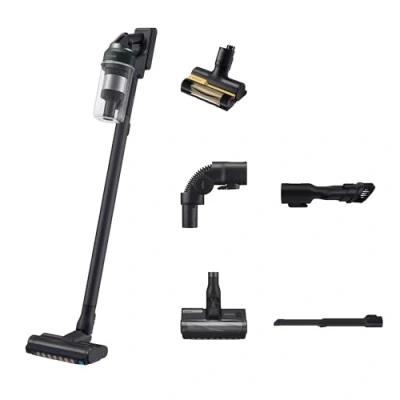 Image of Samsung Jet 85 Pet Cordless Stick Vacuum Cleaner, Max 210W Suction Power with Tool+ Woody Green VS20C8522TN/EU