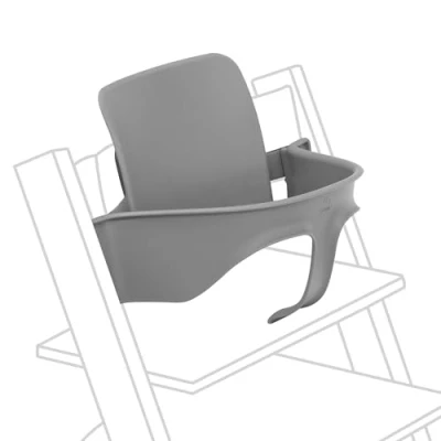 Image of Stokke Tripp Trapp Baby Set2, Storm Grey Ages 6 36 Months Convert The Chair into a Comfortable High